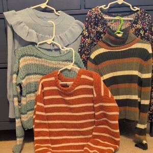 Girls Sweaters, Bundle Of Sweaters, Girls Size 7/8, Excellent Condition